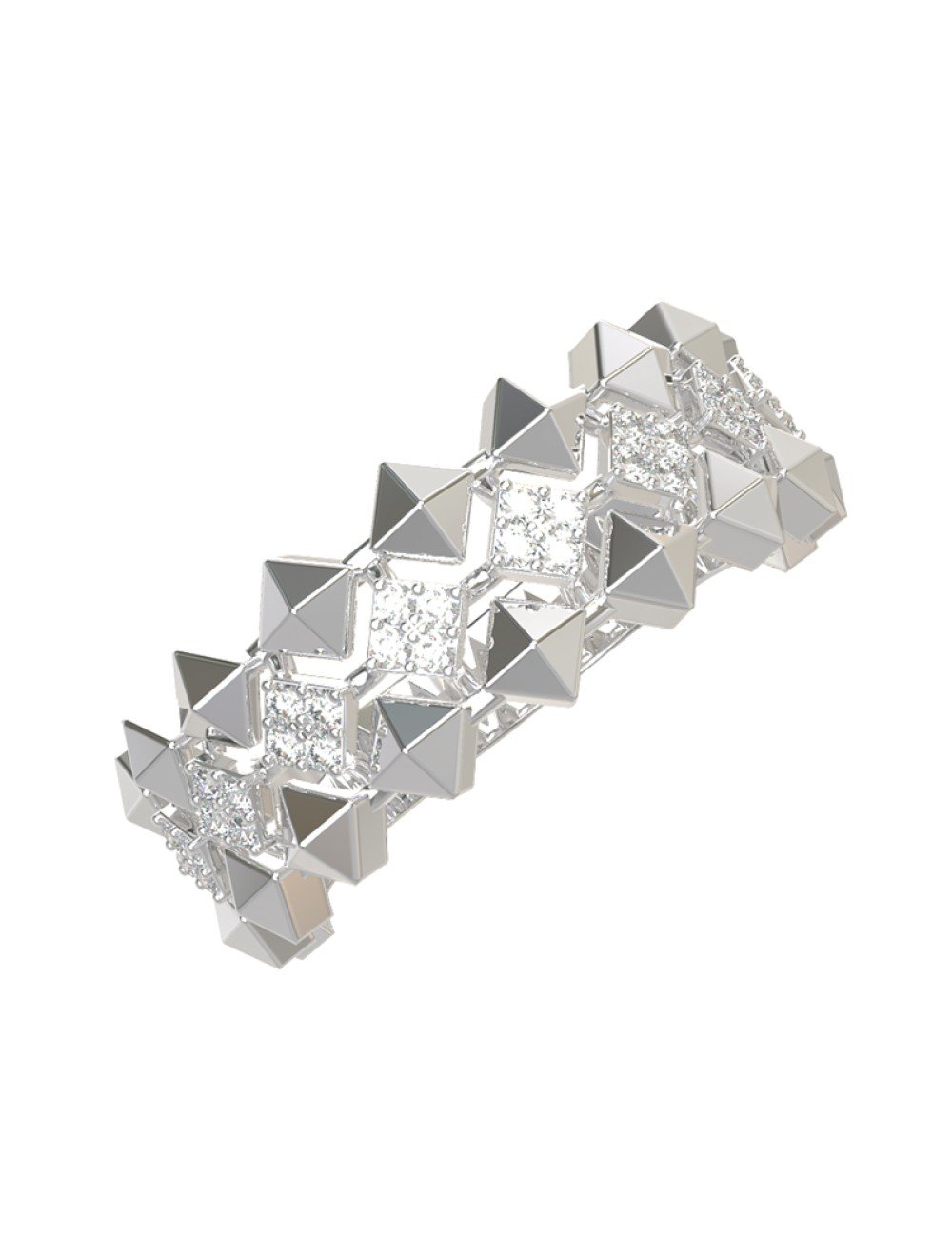 Кольцо из белого золота c бриллиантами