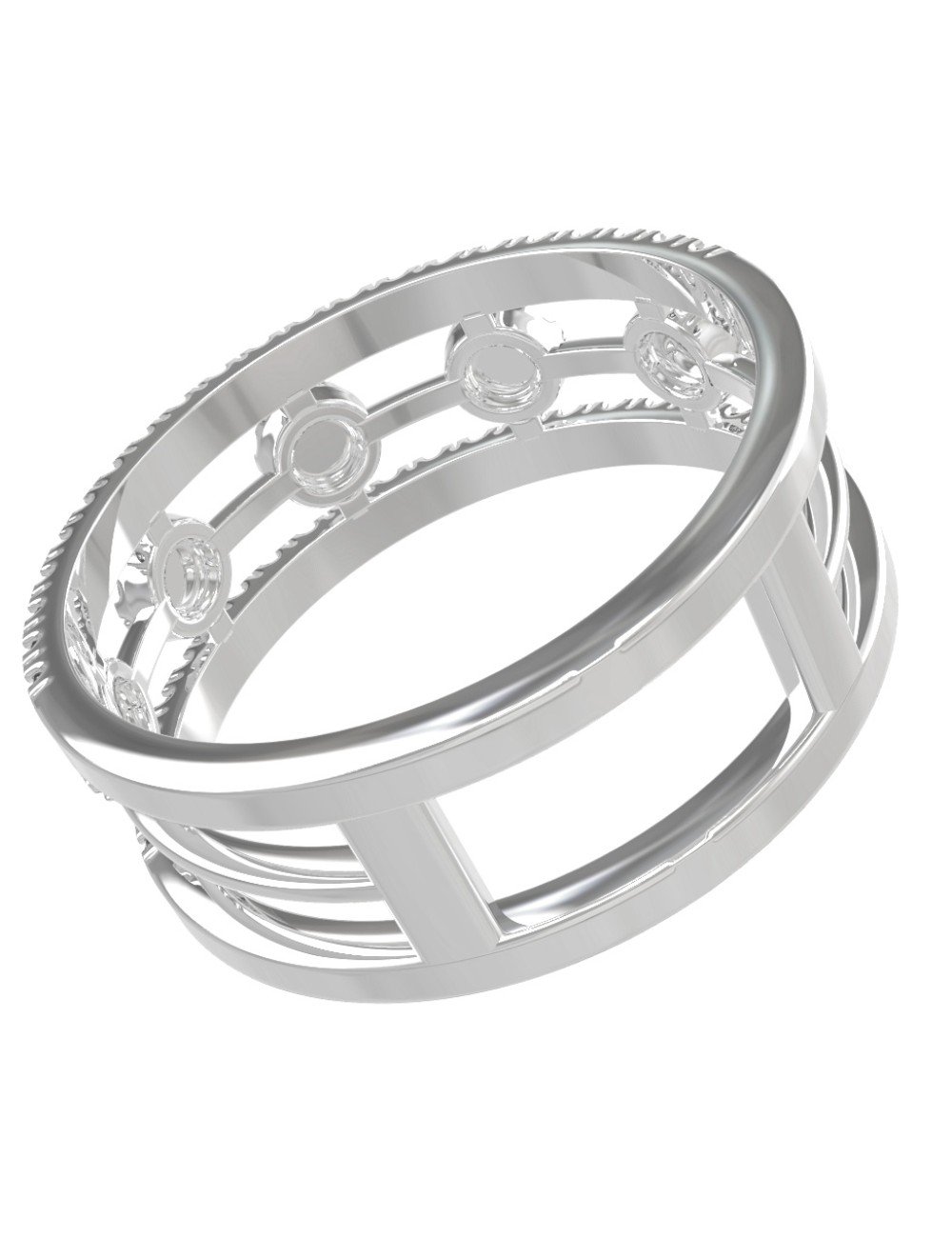 Кольцо из белого золота c бриллиантами