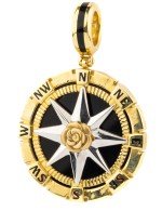 Подвеска из лимонного золота c эмалью и ониксом