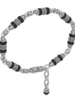 Браслет из белого золота c ониксом