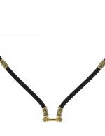 Шнурок шёлковый из лимонного золота c шёлковым шнурком