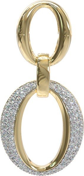 Подвеска из лимонного золота c бриллиантами