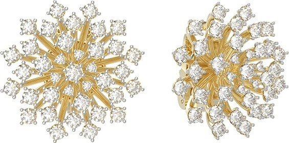 Серьги из лимонного золота c бриллиантами