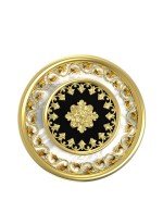 Кольцо из лимонного золота c ониксом и перламутром