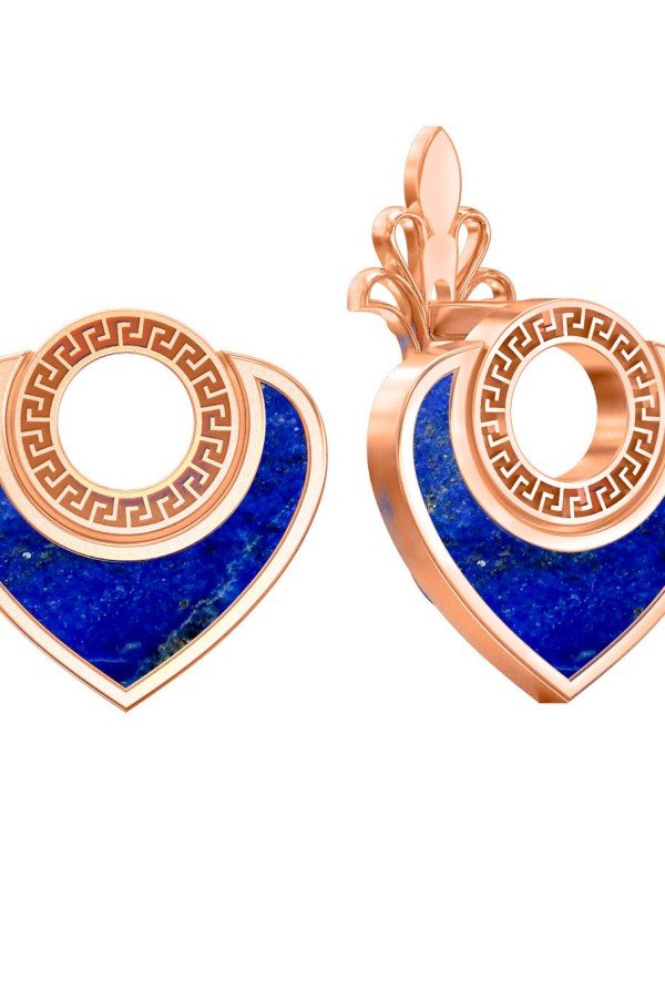 Серьги из золота c лазуритом