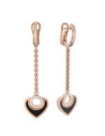 Серьги из золота c бриллиантами и ониксом