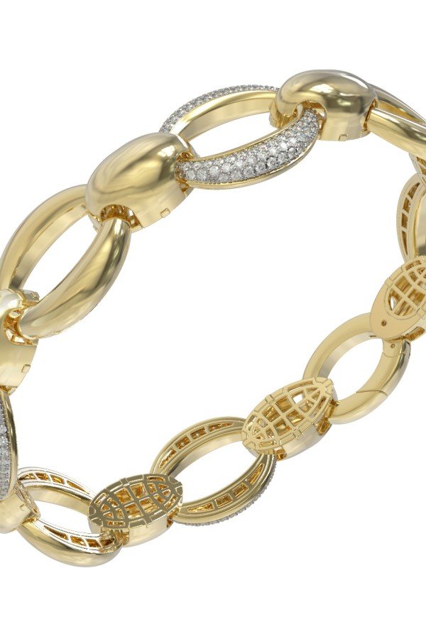 Браслет из лимонного золота c бриллиантами