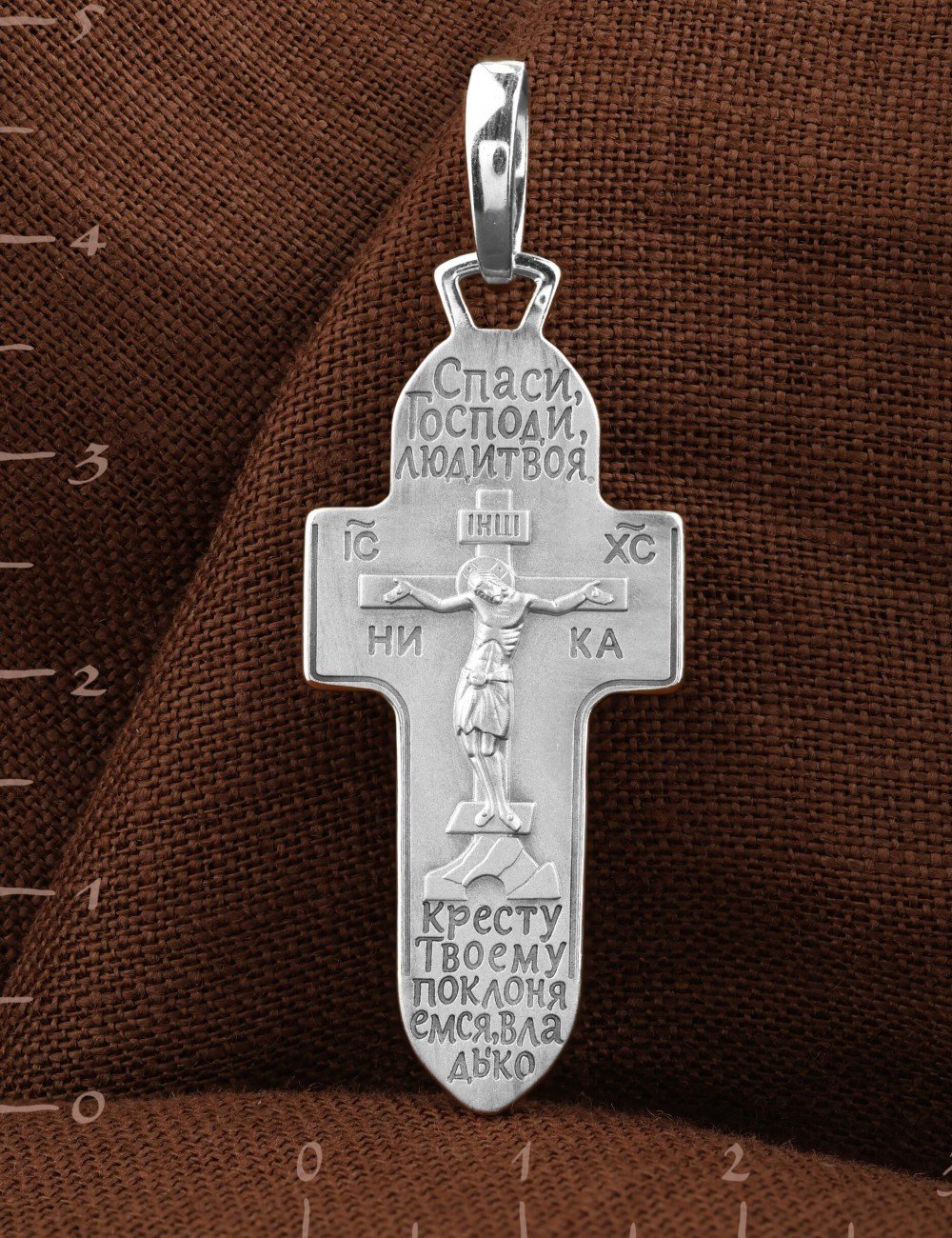 Крест из белого золота