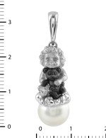 Подвеска из белого золота c жемчугом