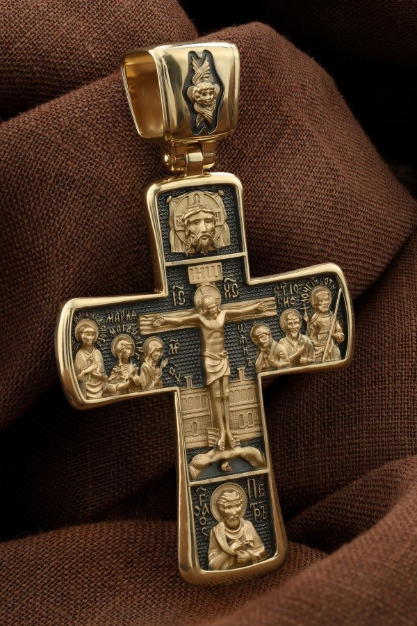 Крест из лимонного золота