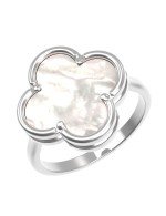 Кольцо из белого золота c перламутром