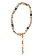 Браслет из золота c бирюзой и ониксом