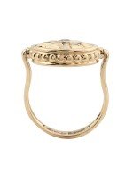 Кольцо из золота c бриллиантами, ониксом и перламутром