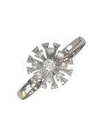 Кольцо из белого золота c бриллиантами