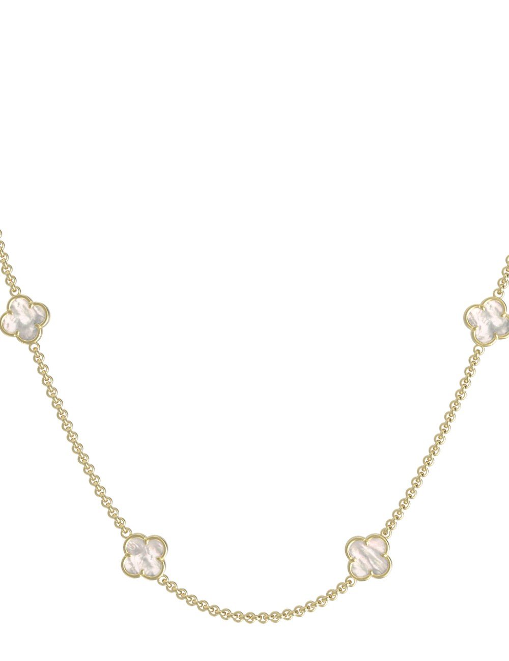 Колье из лимонного золота c перламутром