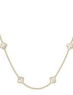 Колье из лимонного золота c перламутром