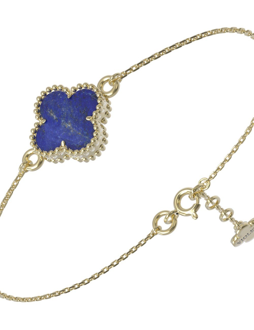 Браслет из лимонного золота c лазуритом