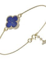 Браслет из лимонного золота c лазуритом