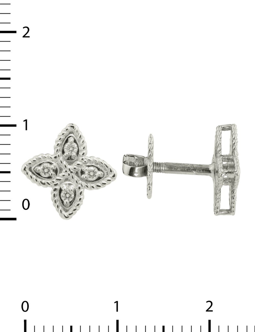 Серьги из белого золота c бриллиантами