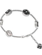 Браслет из белого золота c бриллиантами, ониксом и перламутром