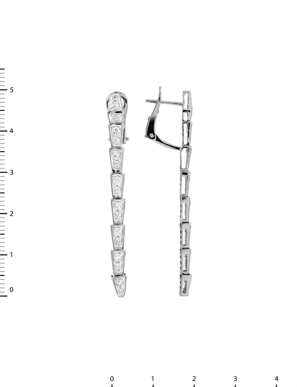 Серьги из белого золота c бриллиантами