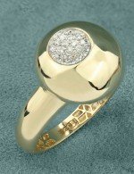 Кольцо из лимонного золота c бриллиантами