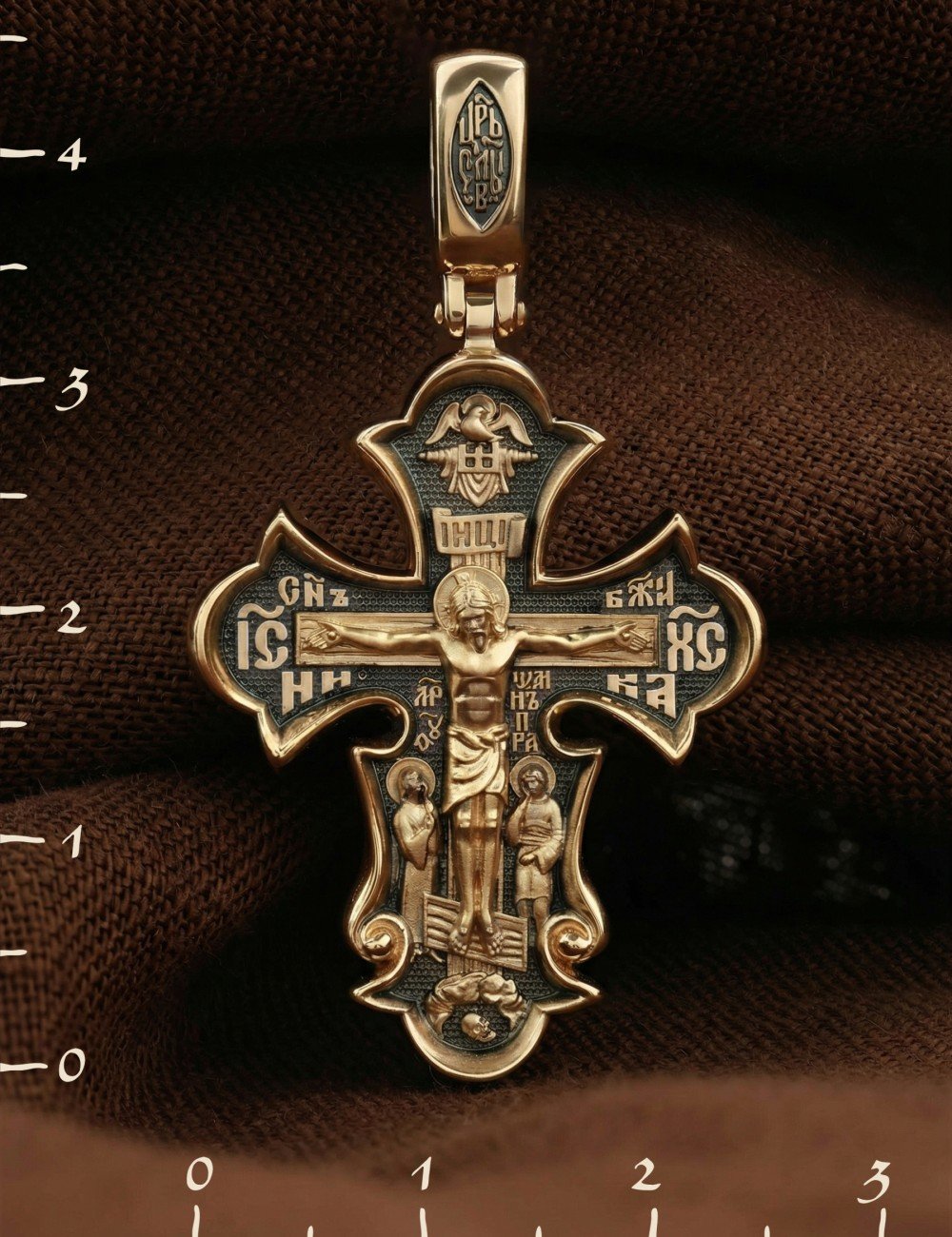 Крест из лимонного золота