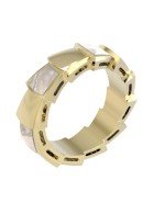 Кольцо из лимонного золота c перламутром