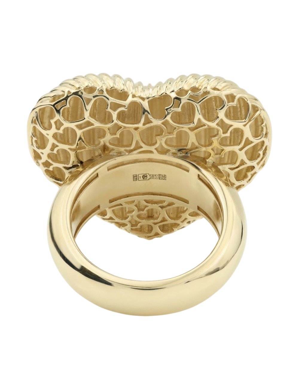 Кольцо из лимонного золота c рубином