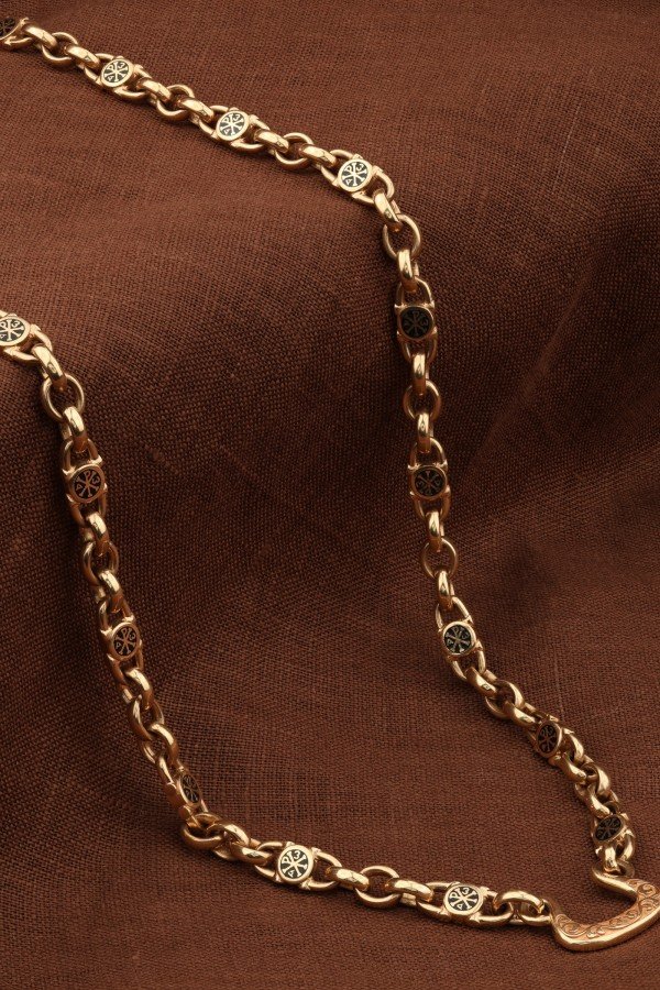 Цепь из золота c эмалью