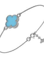 Браслет из белого золота c бирюзой