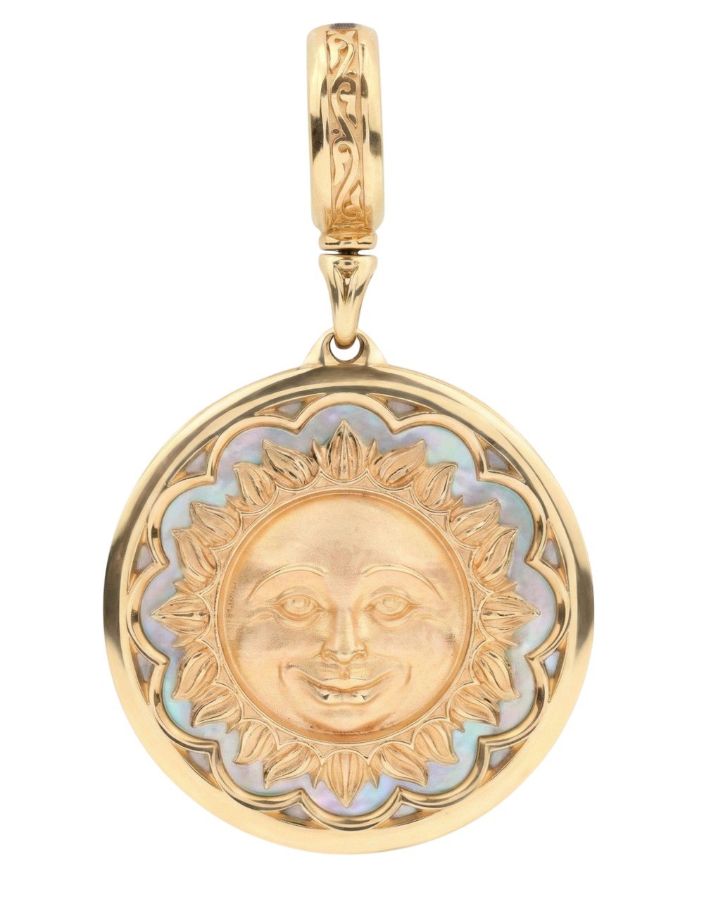 Подвеска из золота c перламутром