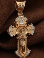 Крест из золота c фианитом