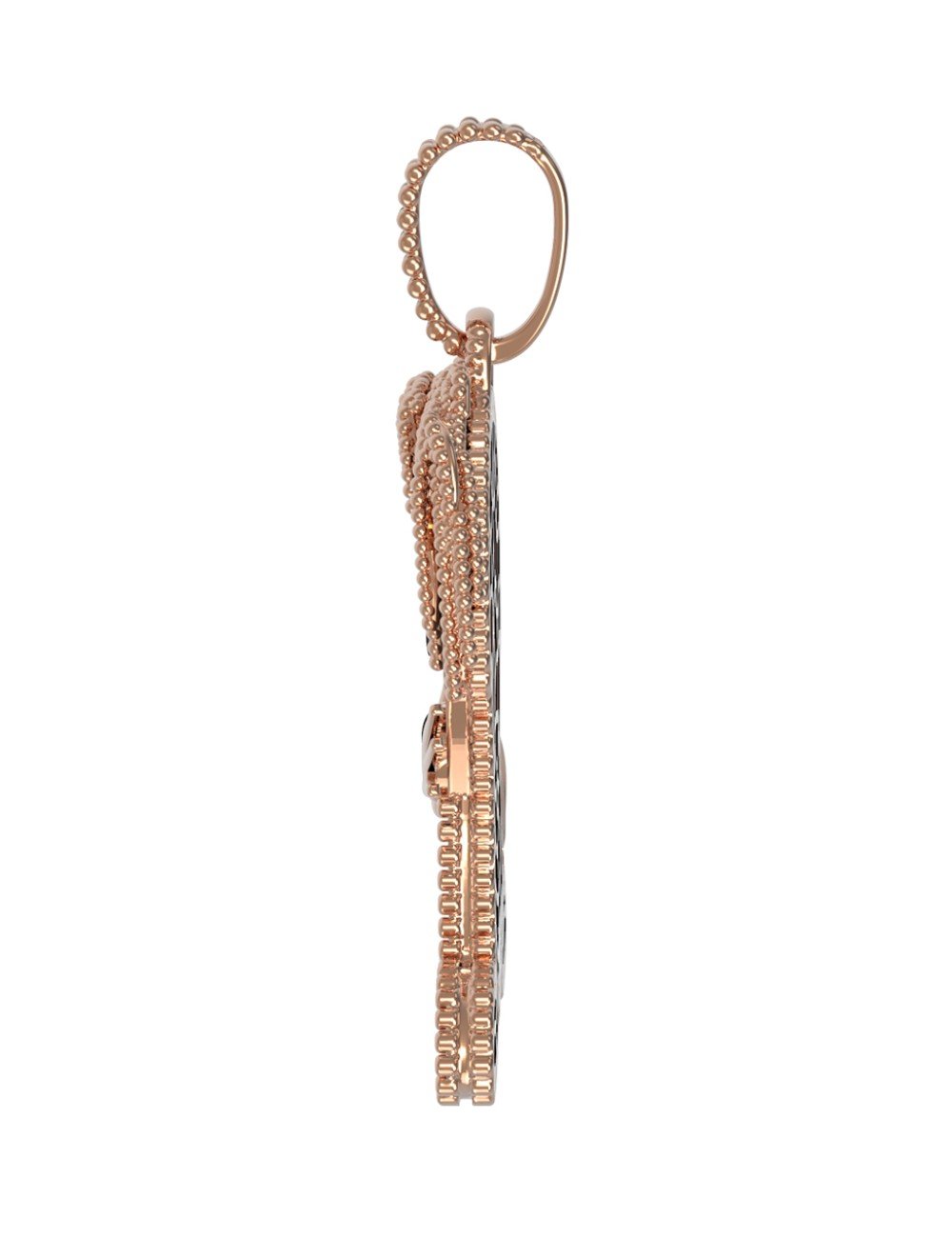 Подвеска из золота c эмалью и тигровым глазом