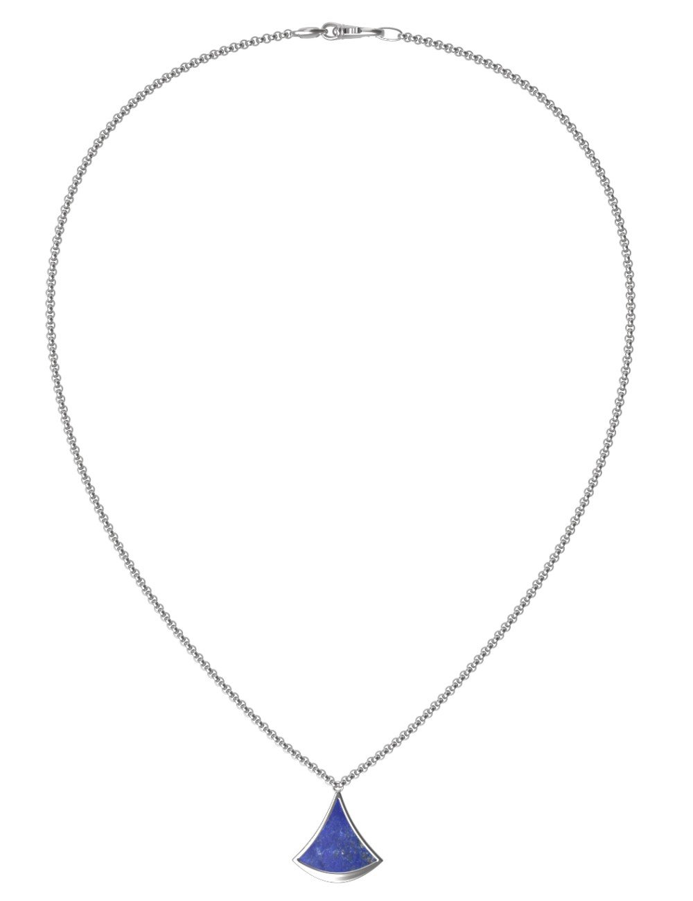 Колье из белого золота c лазуритом