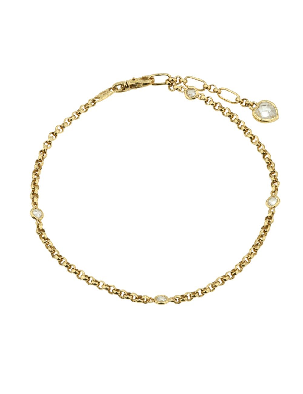 Браслет из лимонного золота c фианитом