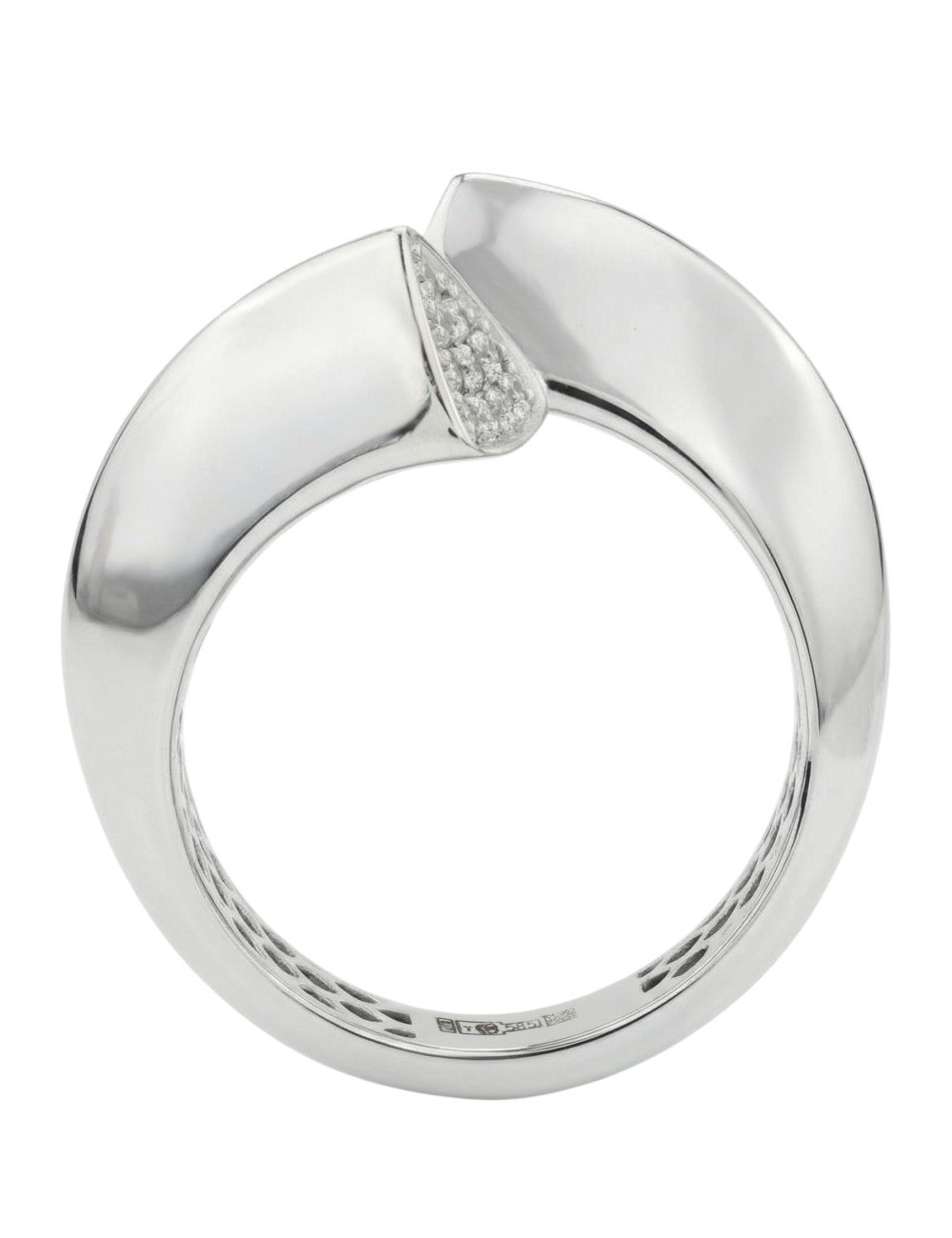 Кольцо из белого золота c бриллиантами