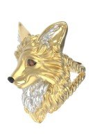 Кольцо из лимонного золота c эмалью