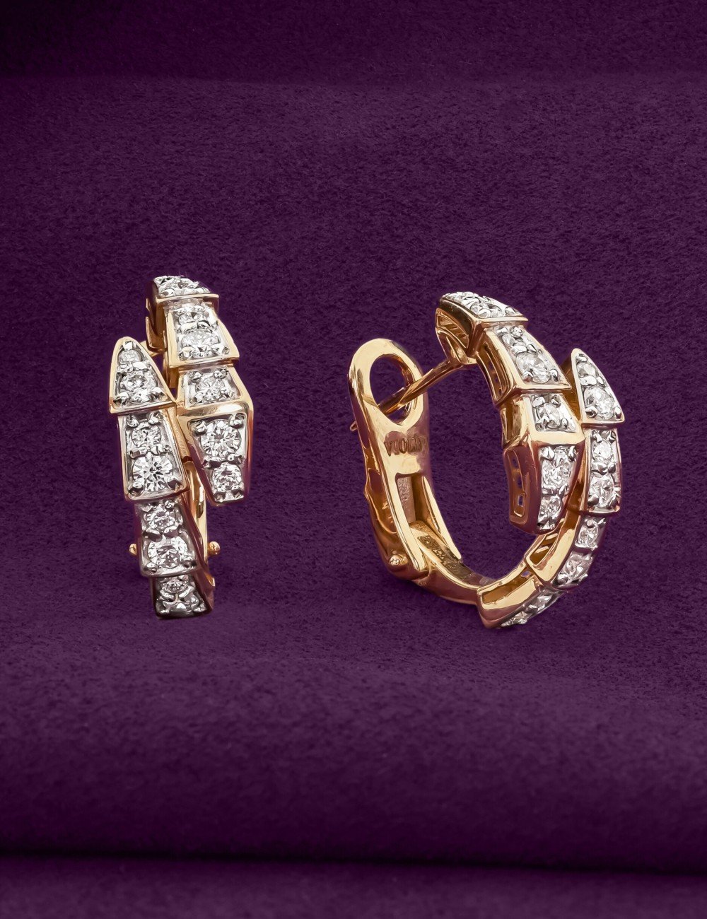 Серьги из золота c бриллиантами