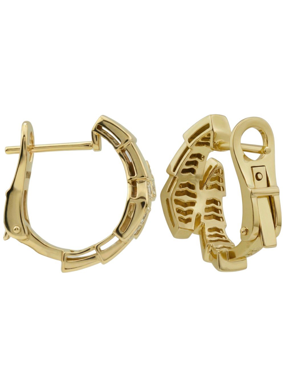 Серьги из лимонного золота c бриллиантами