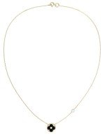 Колье из лимонного золота c бриллиантами и ониксом