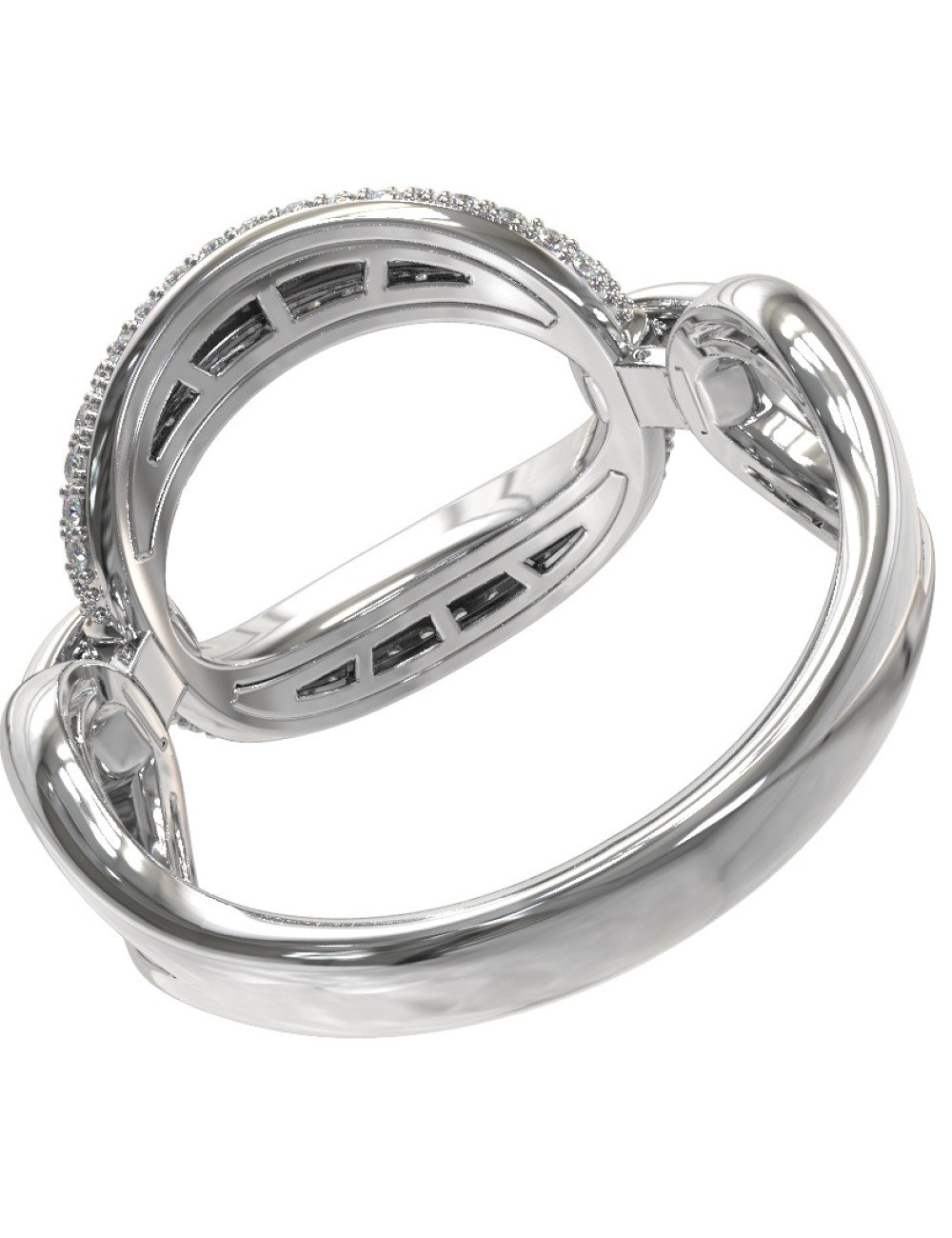 Кольцо из белого золота c бриллиантами