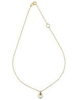 Колье из лимонного золота c бриллиантами и перламутром