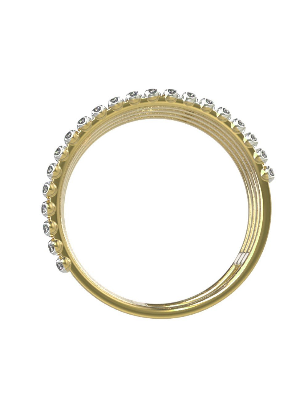 Кольцо из лимонного золота c бриллиантами