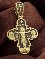 Крест из лимонного золота