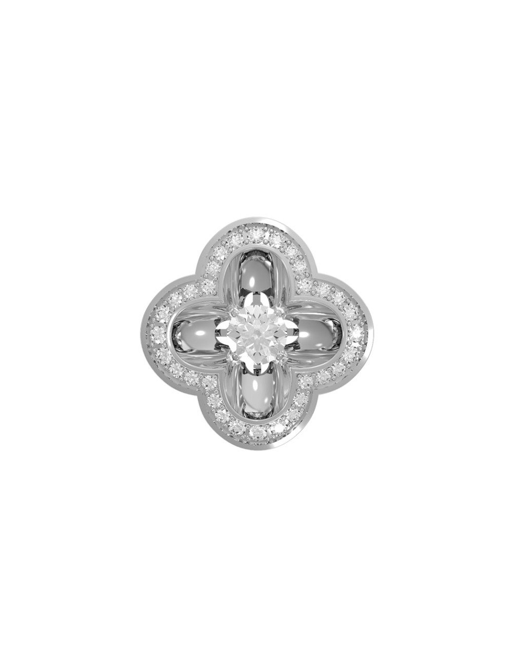 Подвеска из белого золота c бриллиантами