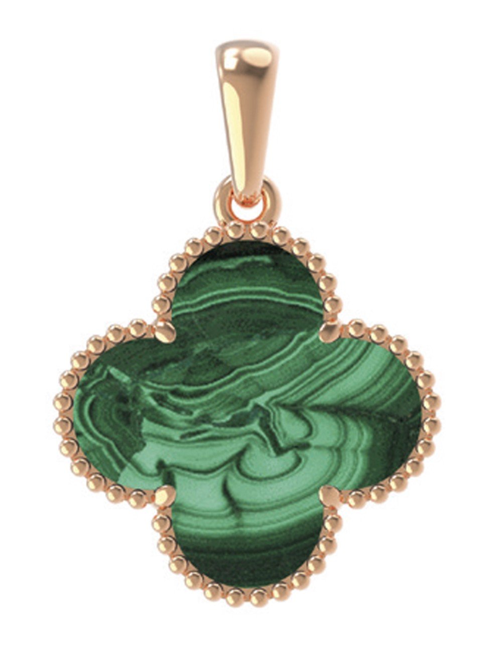 Подвеска из золота c малахитом