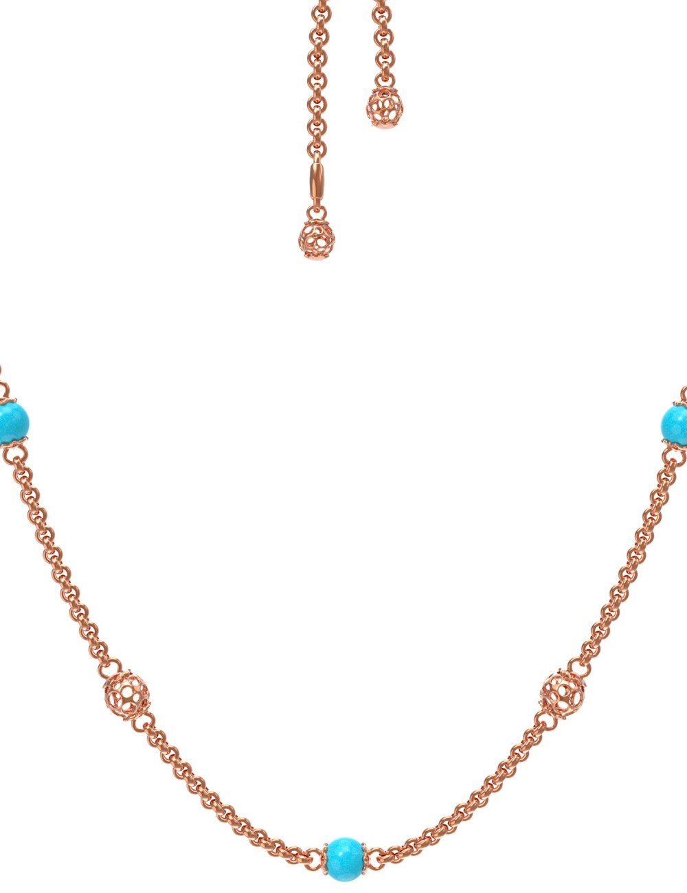 Колье из золота c бирюзой