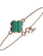 Браслет из золота c малахитом