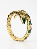 Браслет из лимонного золота c бриллиантами и малахитом